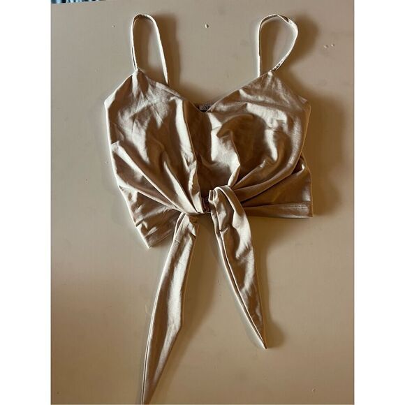 Zara Tie front knot tank top cami size small - Picture 1 of 8